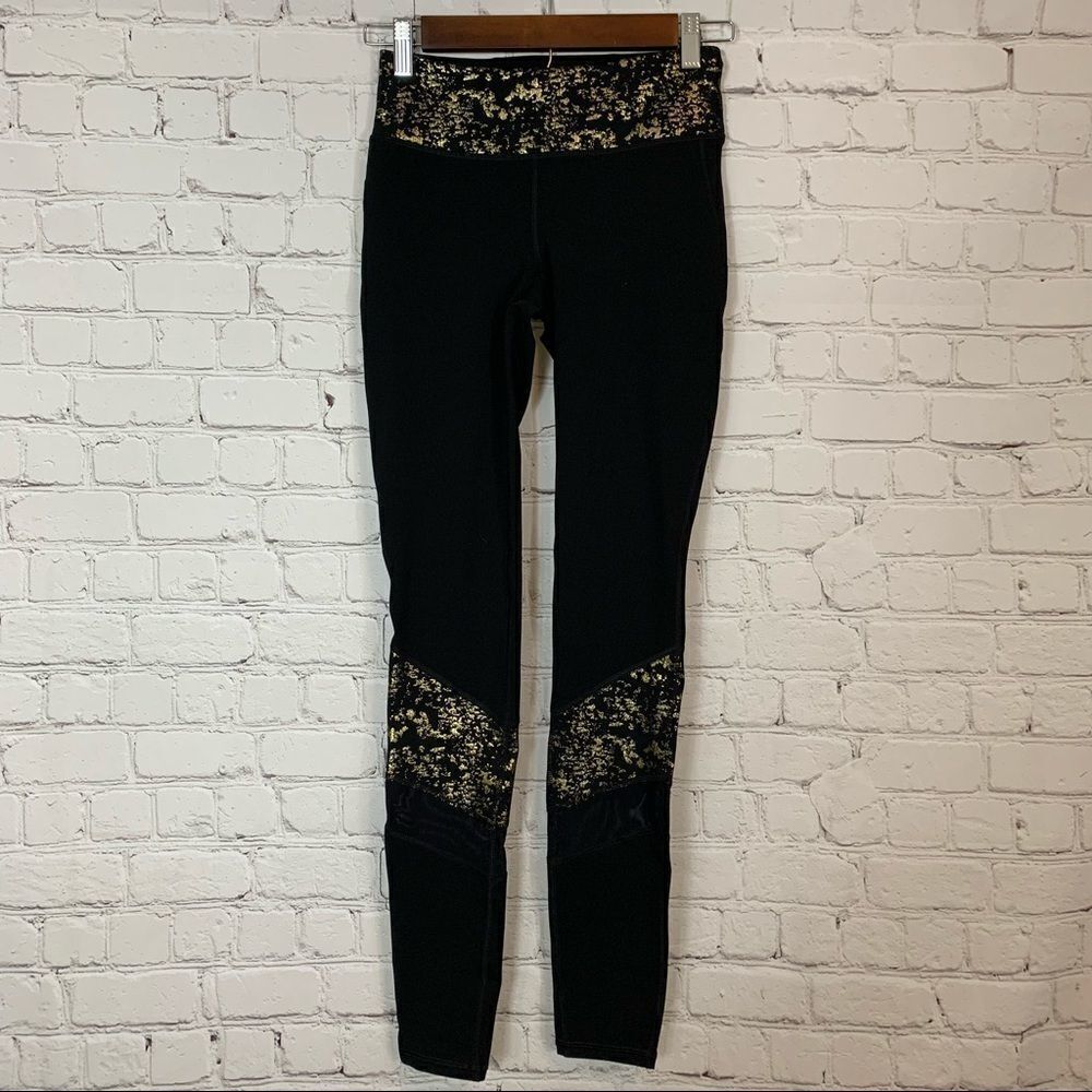 GAIAM Women Black Leggings Extra small pack and gold